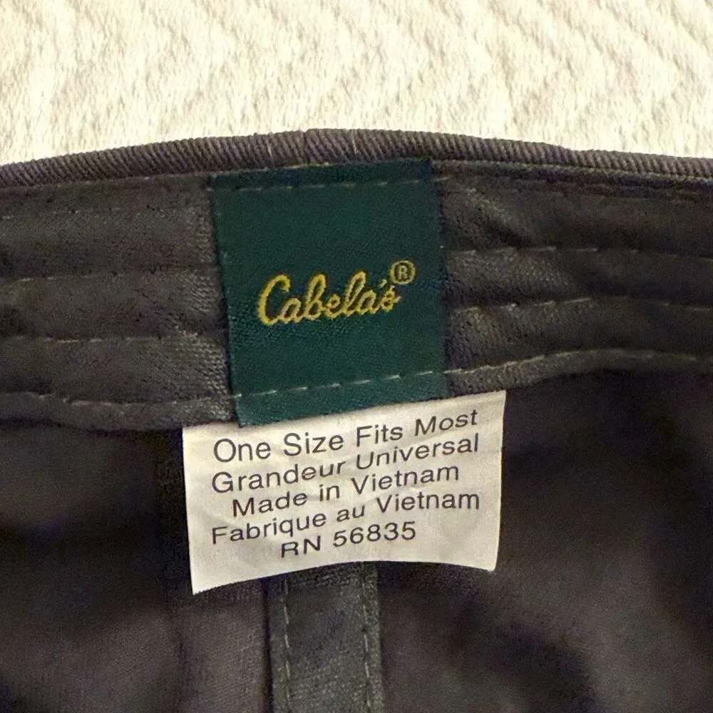 Cabela's Club Hat Cap Gray Yellow Embroidered Adjustable Dad Hat One Size Unisex